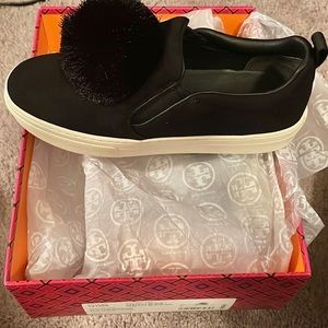 Tory Burch Pom Pom Sneakers - New Women | Color: Black | Size: 7